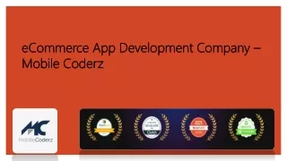 eCommerce App Development Company – Mobile Coderz