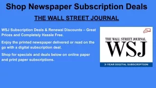 Wsj Promotional Rate