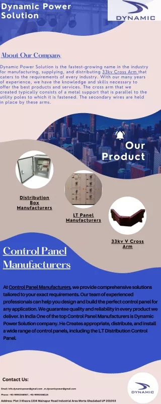 Control Panel Manufacturers -  Dynamic Power Solution Company
