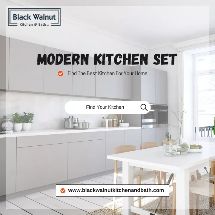 modern kitchen set
