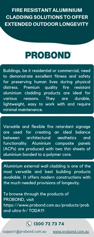 Fire Resistant Aluminium Cladding Solutions to Offer Extended Outdoor Longevity