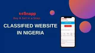 Classified Website In Nigeria-u-Snapp