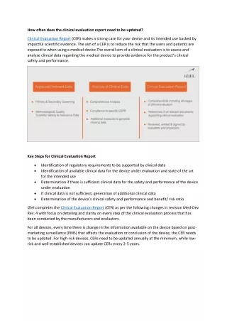 how often does the clinical evaluation report