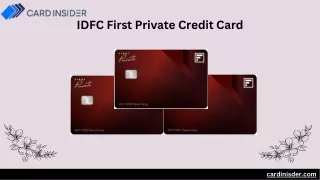 idfc first private credit card