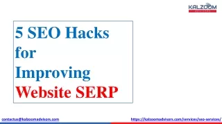 5 SEO Hacks for Improving Website SERPs