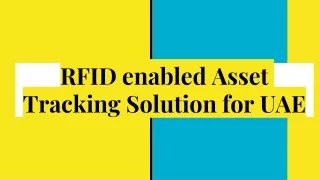 RFID enabled Asset Tracking Solution for UAE