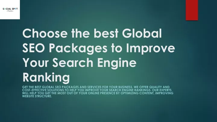 choose the best global seo packages to improve your search engine ranking
