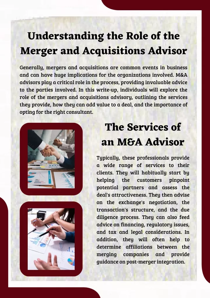 understanding the role of the merger