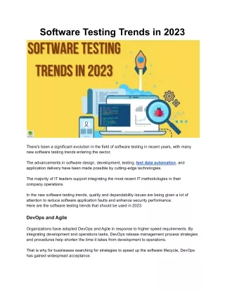 software testing trends in 2023