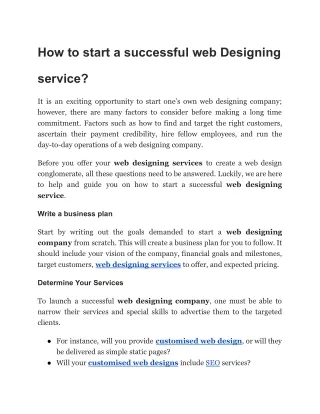 Is it possible to start a successful web design business?