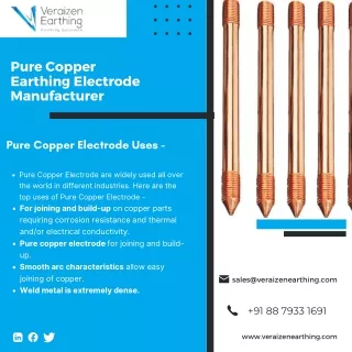 Pure Copper Earthing Electrode | lightning arrester | GI Earthiarthing