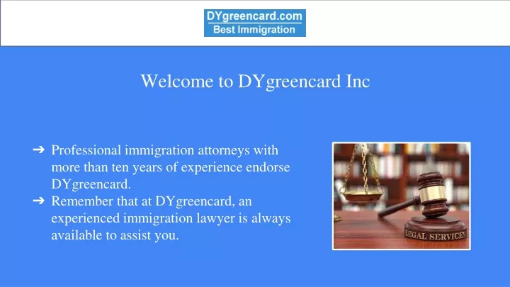 welcome to dygreencard inc