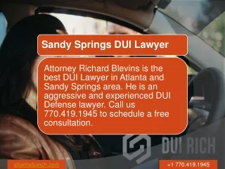Sandy Springs DUI Lawyer