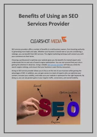 Hire professional and experienced SEO services provider | Clearshot Media