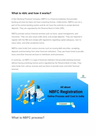 what is nbfc and how it works