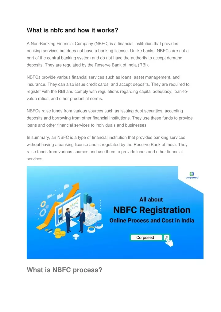 what is nbfc and how it works