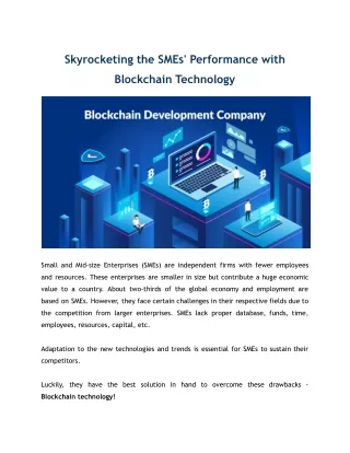 skyrocketing the smes performance with