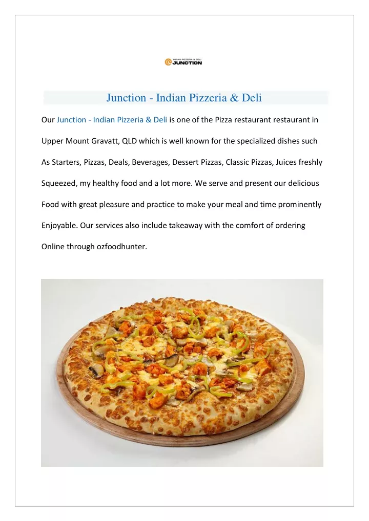 junction indian pizzeria deli