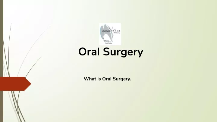 oral surgery