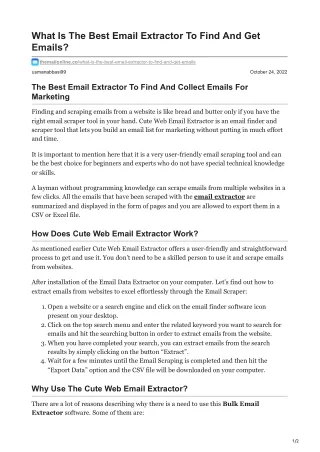 what is the best email extractor to find