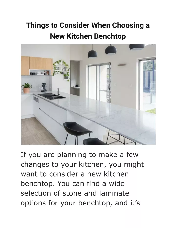 things to consider when choosing a new kitchen