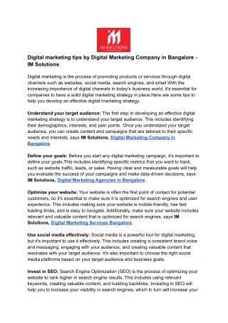 digital marketing tips by digital marketing