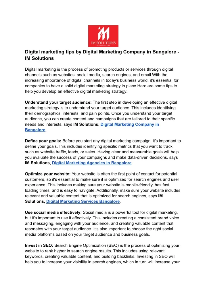 digital marketing tips by digital marketing