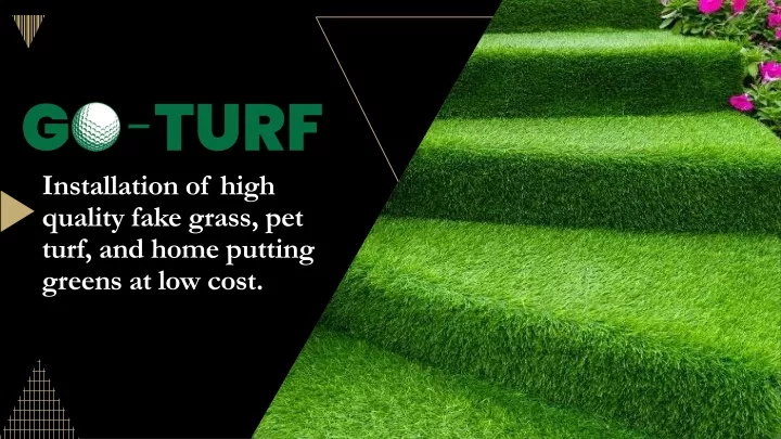 installation of high quality fake grass pet turf