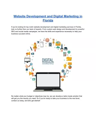 website development and digital marketing
