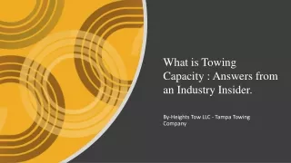 What is Towing Capacity  Answers from an Industry Insider