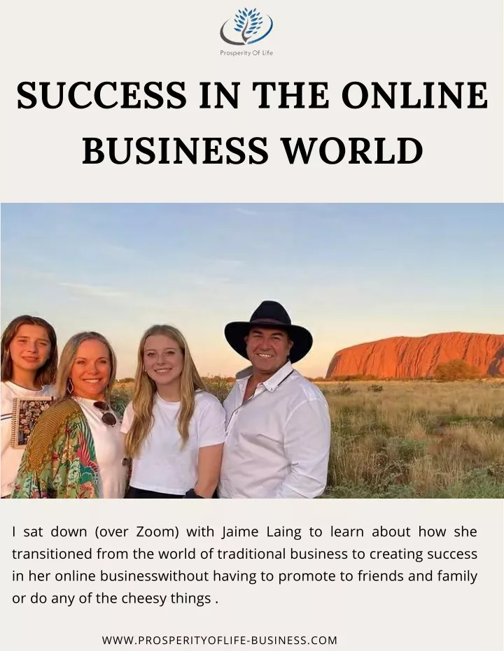 success in the online business world