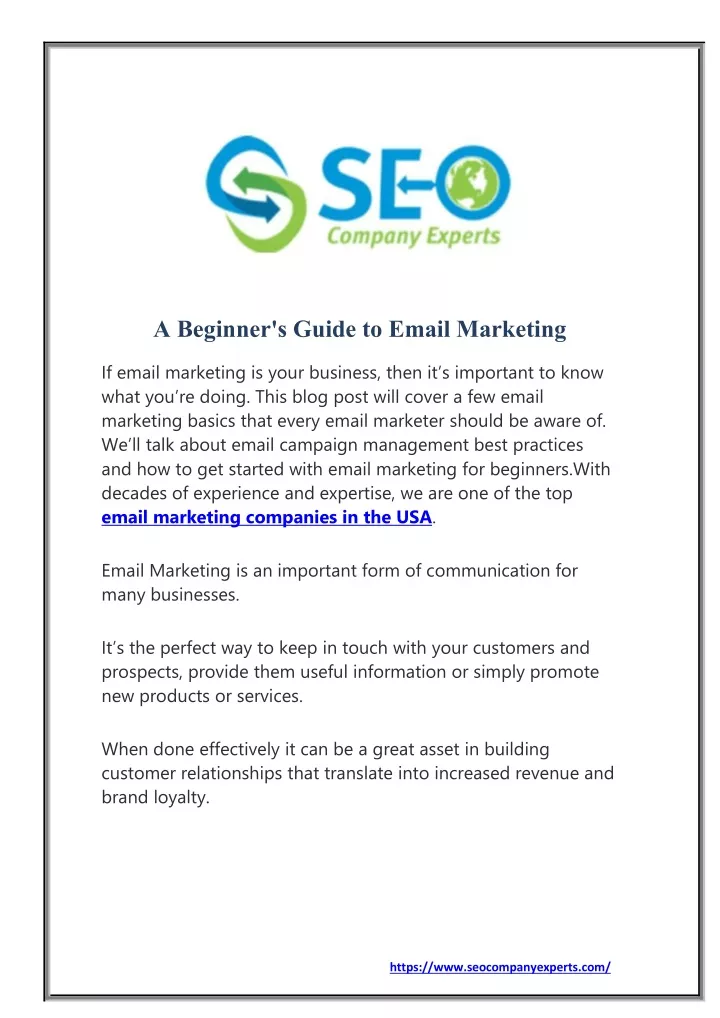 a beginner s guide to email marketing