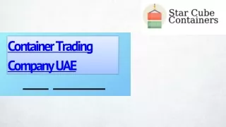 Container Trading Company UAE