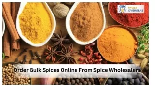 Order Bulk Spices Online From Spice Wholesalers - Vyom Overseas