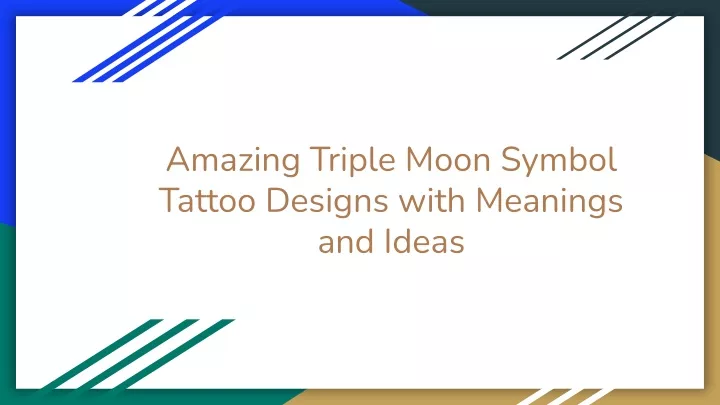 amazing triple moon symbol tattoo designs with