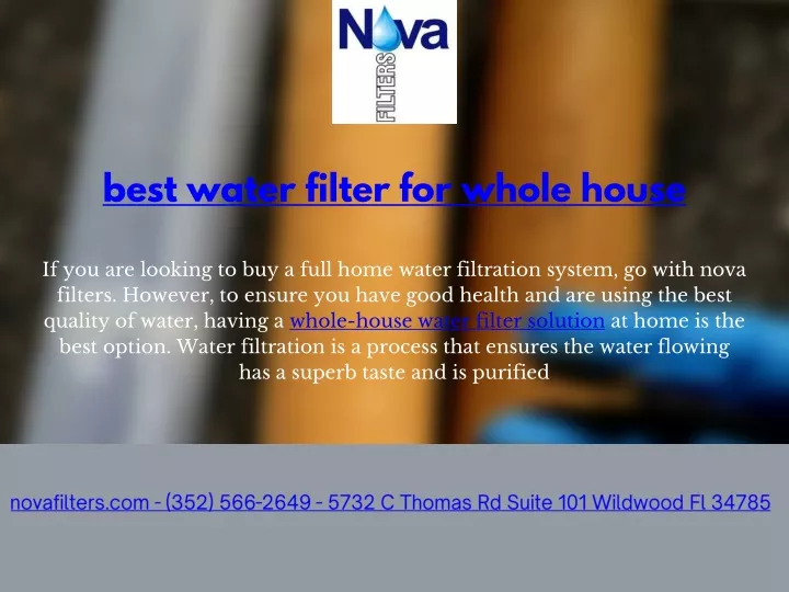best water filter for whole house