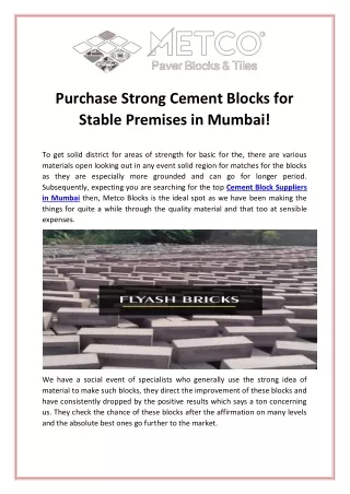 purchase strong cement blocks for stable premises