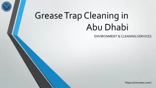 Grease Trap Cleaning in     Abu Dhabi