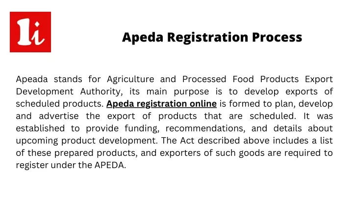 apeda registration process