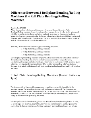 Difference Between 3 Roll plate Bending PDF 3