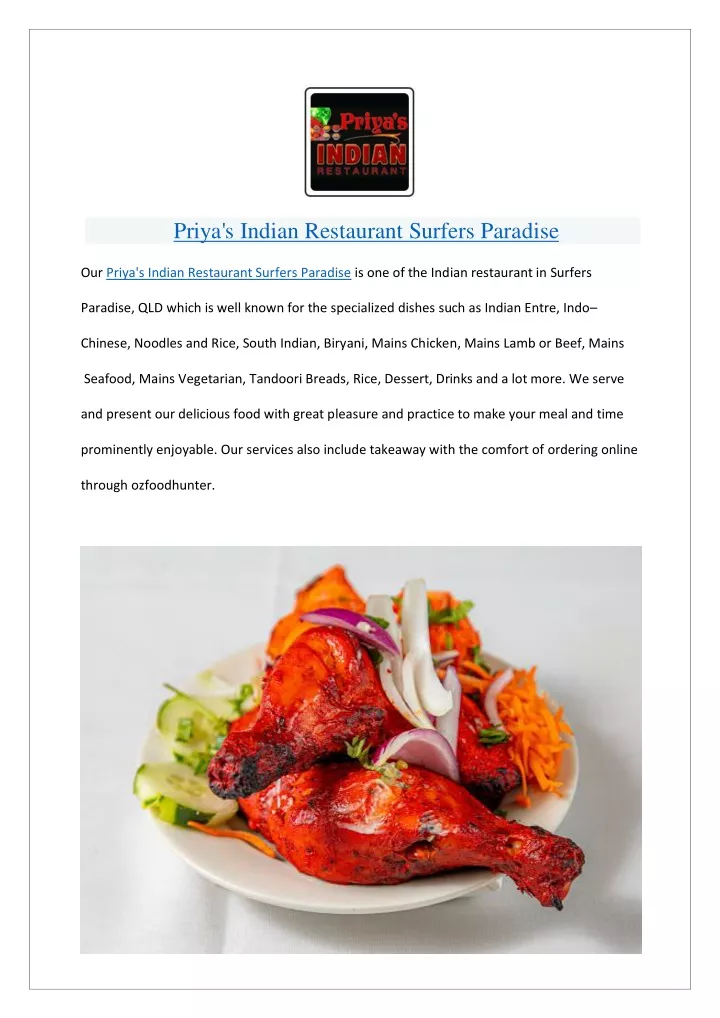 priya s indian restaurant surfers paradise