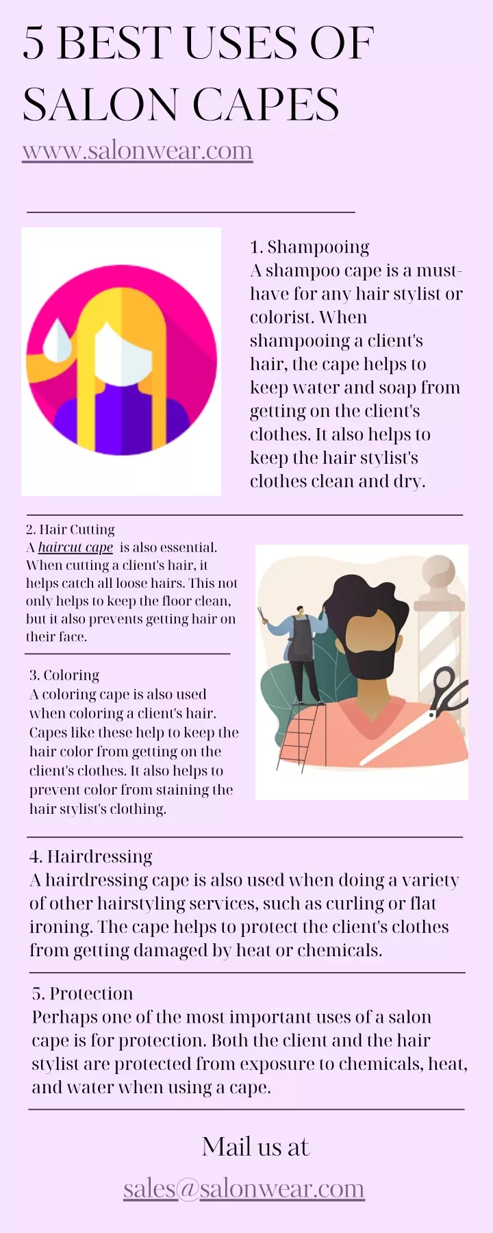 5 best uses of salon capes www salonwear com
