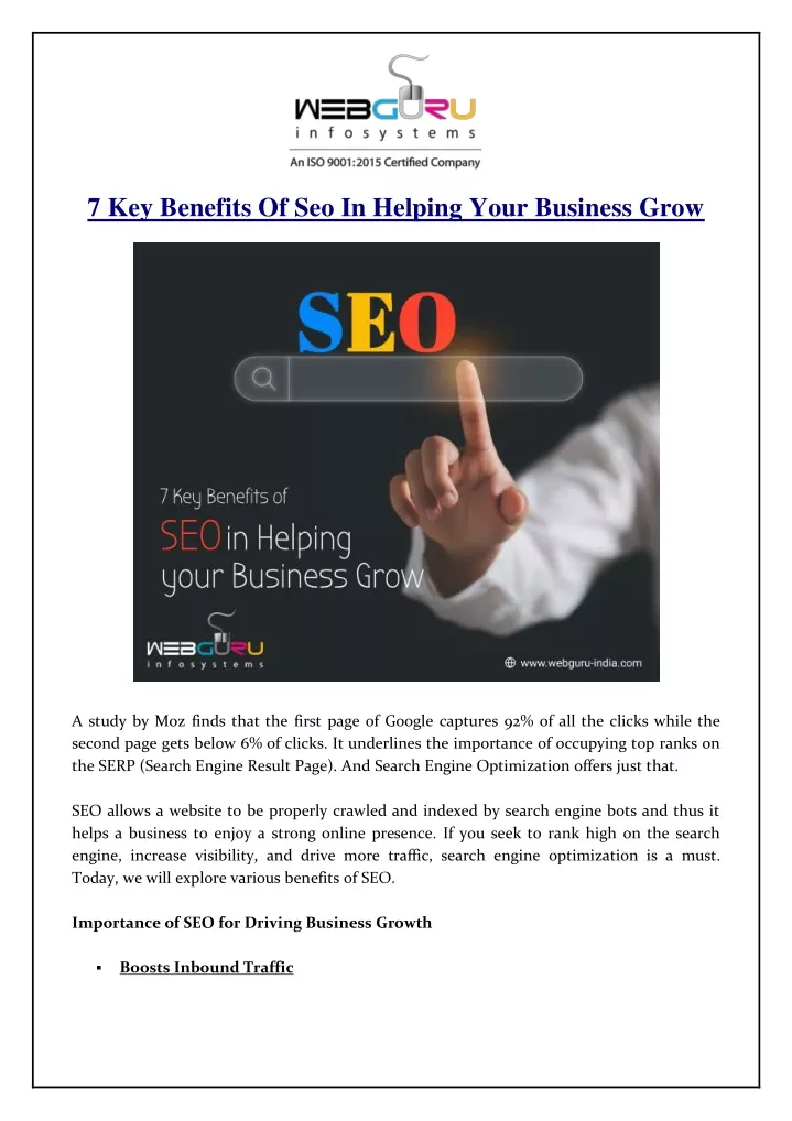 7 key benefits of seo in helping your business