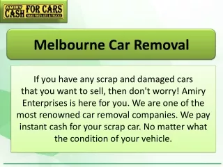 Melbourne Car Removal