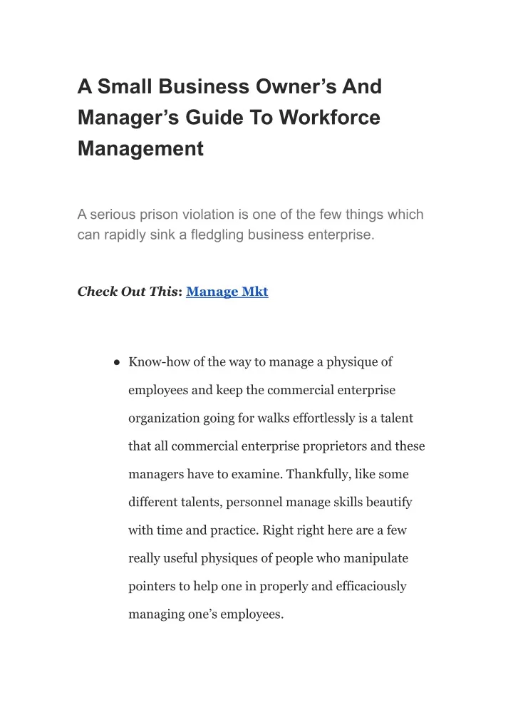 a small business owner s and manager s guide