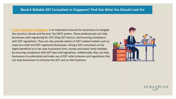 need a reliable gst consultant in singapore find out what you should look for