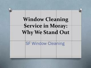Window Cleaning Service in Moray