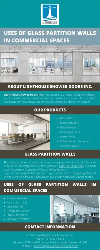 uses of glass partition walls in commercial spaces