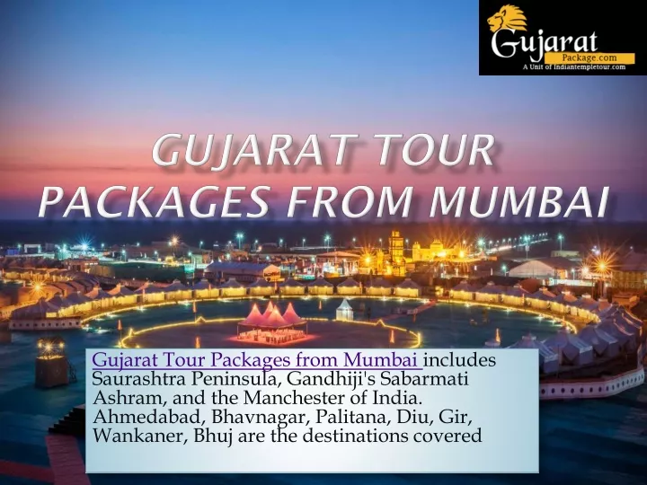 gujarat tour packages from mumbai