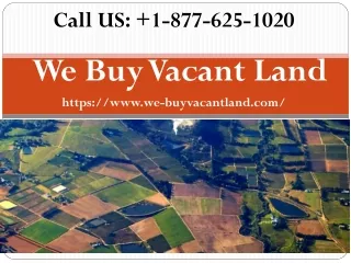 We Buy Vacant Land